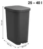 Rotho Abfalleimer 40 L ORBE- Treteimer Geruchsdicht - Produktbild-Vorschau 3