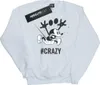 Disney - "#Crazy" Sweatshirt für Herren BI37469 (M) (Weiß) Produktbild-Vorschau 1