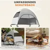 PawHut Hundeliege Outdoor mit Dach, Erhöhtes Hundebett für Produktbild-Vorschau 4