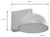 Lucande LED-Außenwandleuchte Velira, hellgrau, Metall, IP54 Produktbild-Vorschau 5