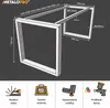 A diagram showing the dimensions and features of a metal table base. Anteprima dell’immagine prodotto