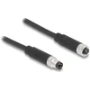 DeLOCK M8 4 Pin Kabel A-kodiert Stecker zu Buchse PUR (TPU) Produktbild-Vorschau 1