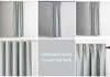 A collage of images showing different ways to hang curtains, with text overlay. Produktbild-Vorschau