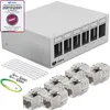 hb-digital Patchpanel 6 Port mit 6 x Keystone Module Cat 8 Produktbild-Vorschau 1