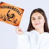 Hühnerstall Metallschild XL in 21x28 cm mit Hahn und Hennen Produktbild-Vorschau 3