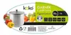 A label for a stainless steel pot with vegetables and product information. Náhľad obrázku produktu