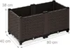 Relaxdays Pflanzkübel, Rattan-Optik, HBT: 38x80x40 cm, Produktbild-Vorschau 4