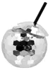 Boule à facettes Gobelet avec paille argenté 600 ml Voir les images du produit 9