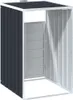 An empty metal storage shed with one side open. Náhľad obrázku produktu