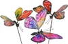 Gartenstecker Schmetterlinge Achat 3er Set ca. 55 cm - Produktbild-Vorschau 2