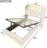 A diagram of a bed with dimensions indicated by numbers and arrows. Náhled obrázku produktu