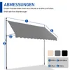 ALIGHTUP Marquise de balcon 300x120x(200-300) cm Marquise Voir les images du produit 2