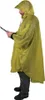 A person wearing a yellow poncho and holding a tablet. Produktbild-Vorschau