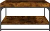 vidaXL Konferenčný stolík Smoked Oak 80x80x45 cm Materiál Náhľad obrázku produktu 5