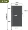 Faziango Senkrechtmarkise Außenrollo 120 x 270 cm Produktbild-Vorschau 2