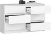 Komoda AKORD K120 Biała 120 cm 6 szuflad kolor Biały mat Podgląd zdjęcia produktu 2