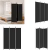 vidaXL 3 dílný paraván černý 150x200 cm látka - rozdělovač Náhled obrázku produktu 1