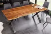 Baumkante Esstisch ARBOL 180cm massive Akazie X-Gestell Produktbild-Vorschau 2