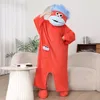 Roter Monster Onesie Erwachsene - Plüsch Jumpsuit & Kostüm Produktbild-Vorschau 5