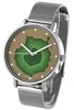 Armbanduhr Damen Herren silber Relief Zifferblatt Milanaise Produktbild-Vorschau 2