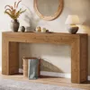 A wooden console table with decorative items and a lamp. Anteprima dell’immagine prodotto
