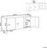 BELIANI 3dveřová skříňka zelená kovová ocel nastavitelné Náhled obrázku produktu 3