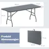 COSTWAY Gartentisch für 6-8 Personen 180x74cm, Campingtisch Produktbild-Vorschau 3