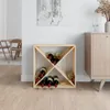 vidaXL Stojan na víno 62x25x62 cm Borovicový masiv Náhled obrázku produktu 3