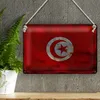 Blechschild Flagge Tunesien 18x12cm Flag of Tunisia Rost Produktbild-Vorschau 3