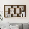 vidaXL Scaffale da parete a 8 ripiani, marrone effetto Anteprima dell’immagine prodotto 2