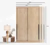 Kleiderschrank 140 cm Eiche Craft Schiebetüren Produktbild-Vorschau 7