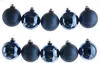 Christbaumkugeln Night Blue dunkelblau 5 x glänzend & 5 x Produktbild-Vorschau 2