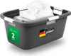 Novaliv 2 pezzi tinozza lavanderia con 4 maniglie 40L Anteprima dell’immagine prodotto 2