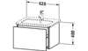 Waschtischunterbau L-CUBE 620x481x400mm mediterrane eiche Produktbild-Vorschau 2
