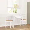 vidaXL Krzesła do jadalni z poduszką 2 szt. Białe, lite Podgląd zdjęcia produktu 2