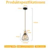 A diagram showing the dimensions of a pendant light. Anteprima dell’immagine prodotto