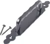 A black metal door handle with two screws on a white background. Anteprima dell’immagine prodotto