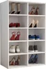 A white shoe rack filled with various shoes. Produktbild-Vorschau