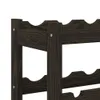 A close-up view of a dark brown wooden wine rack. Náhľad obrázku produktu