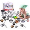 25PCS Küchenspielzeug Edelstahl Kochgeschirr Kochutensilien Produktbild-Vorschau 5