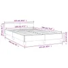 The Living Store Bettgestell mit Kopfteil Grau 120x190 cm Produktbild-Vorschau 9