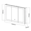 SONNI Armoire de toilette en inox avec tablette et Voir les images du produit 14