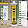 Lepidlo a tmel, univerzální lepidlo, šedý tmel, 290 ml, Náhled obrázku produktu 4