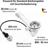 Universelle Siebkorb-Ablaufgarnitur mit Dreh-Exzenterventil Produktbild-Vorschau 3