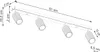A technical drawing of a ceiling light fixture with dimensions indicated. Produktbild-Vorschau