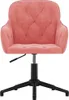 vidaXL Kancelárska stolička Swivel Pink Velvet Náhľad obrázku produktu 3
