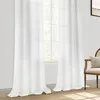 Voile Gardinen 260 x 140 cm, 2er Set, weiß, Leinenoptik, Produktbild-Vorschau 5