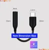 A diagram showing the dimensions of a USB-C to 3.5mm headphone adapter. Produktbild-Vorschau