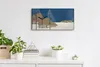 Wandkunst Leinwand Bild Uhr 60x30 Malerei Abstrakte Winter Produktbild-Vorschau 3