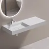 doporro Lavabo Suspendu avec Bonde Vasque à Poser Blanc Mat Voir les images du produit 1